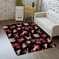 Waterproof Halloween Print Rug Indoor/Outdoor 47x62in