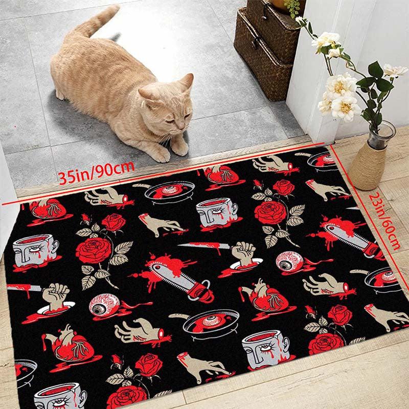 Waterproof Halloween Print Rug Indoor/Outdoor 47x62in