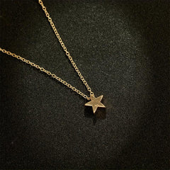 Pentagram Star Pendant Necklace Minimalist Clavicle Chain