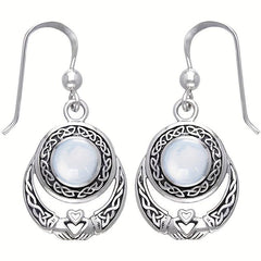Stone Inlaid Alloy Dangle Earrings Retro Style Jewelry