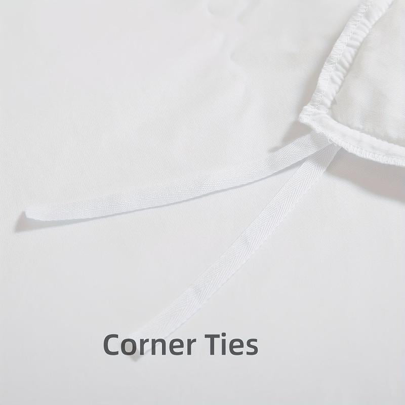3pcs Ruffle Duvet Cover Solid Poly Bedding Soft Breathable