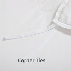 3pcs Ruffle Duvet Cover Solid Poly Bedding Soft Breathable