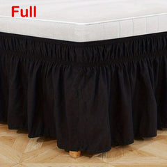 1pc Flounce Bed Skirt Elastic Adjustable Bedroom Decor
