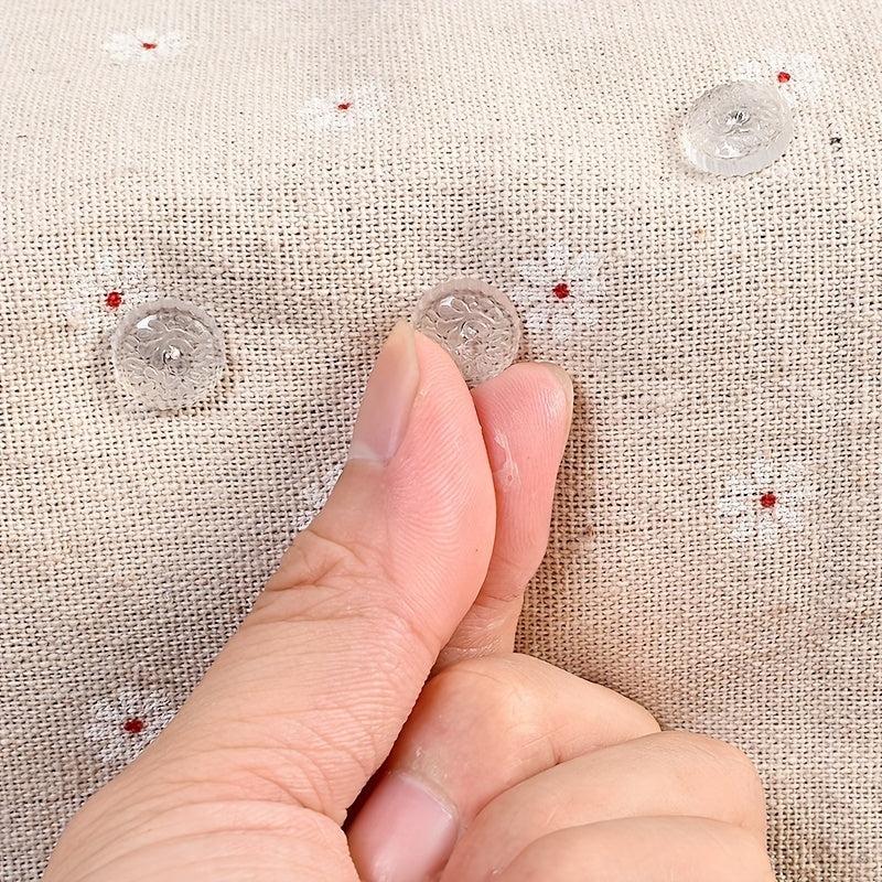 50pcs Transparent Twisting Pins for Sofa Cushions and Bed Sheets