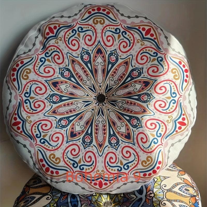 Round Yoga Cushion Comfortable Wear-resistant Cotton Linen Floor Pillow