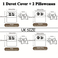 3pcs Abstract Square Print Duvet Set Soft Comfortable Boho Pattern Bedding