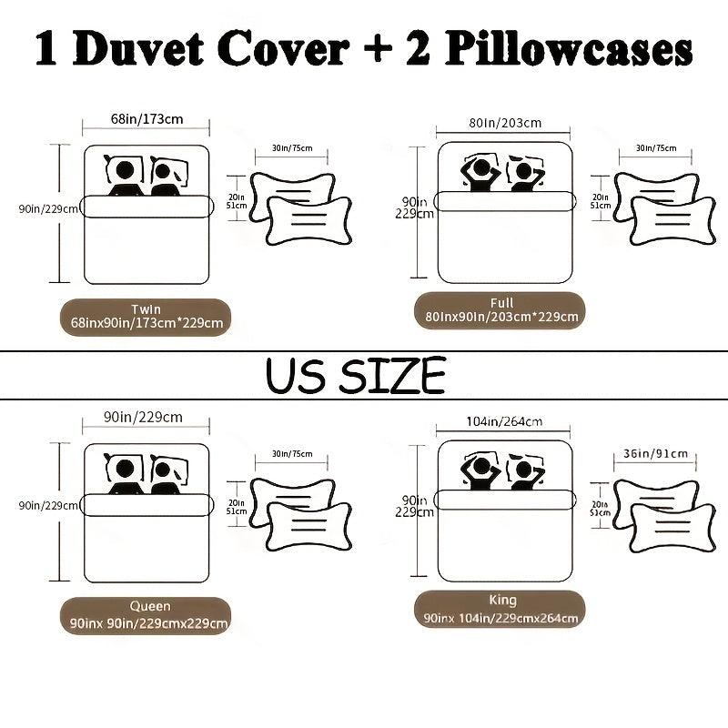 Christmas Santa Claus Print Duvet Cover Set