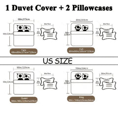 Christmas Santa Claus Print Duvet Cover Set