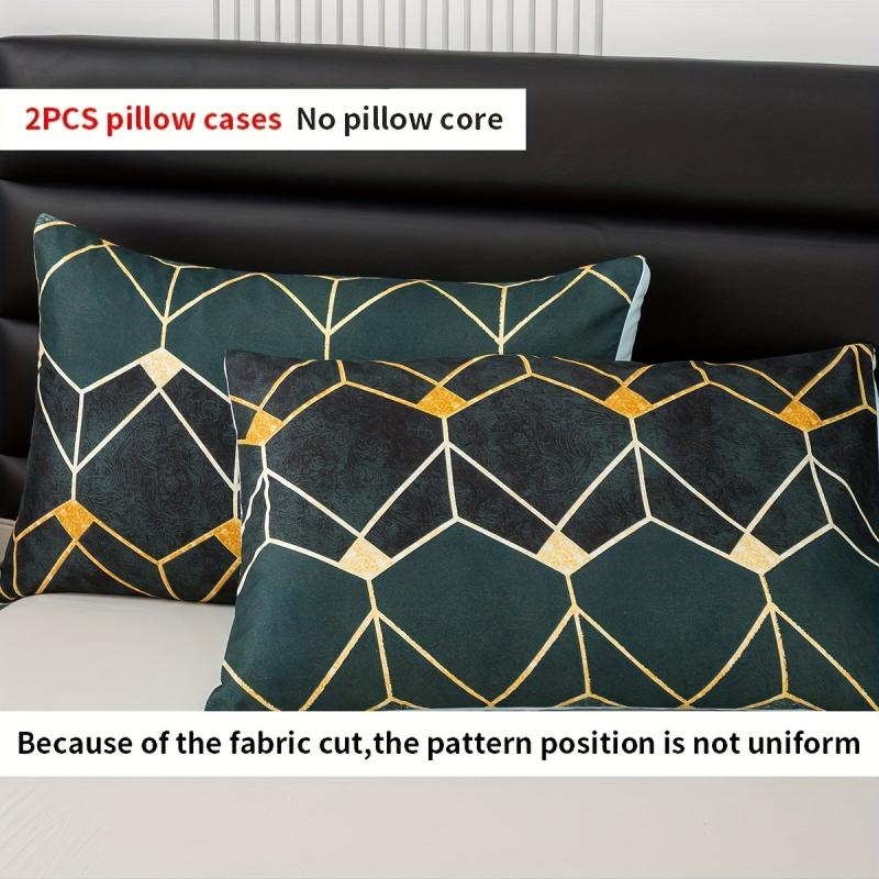 Multicolor Gradient Geometric Duvet Cover Set