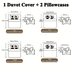 Multicolor Gradient Geometric Duvet Cover Set