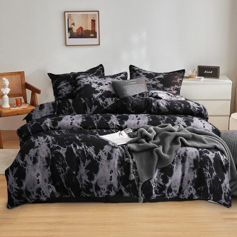 Marble Print Bedding Duvet Cover Soft Microfiber Skin-Friendly