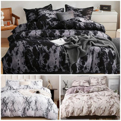 Marble Print Bedding Duvet Cover Soft Microfiber Skin-Friendly