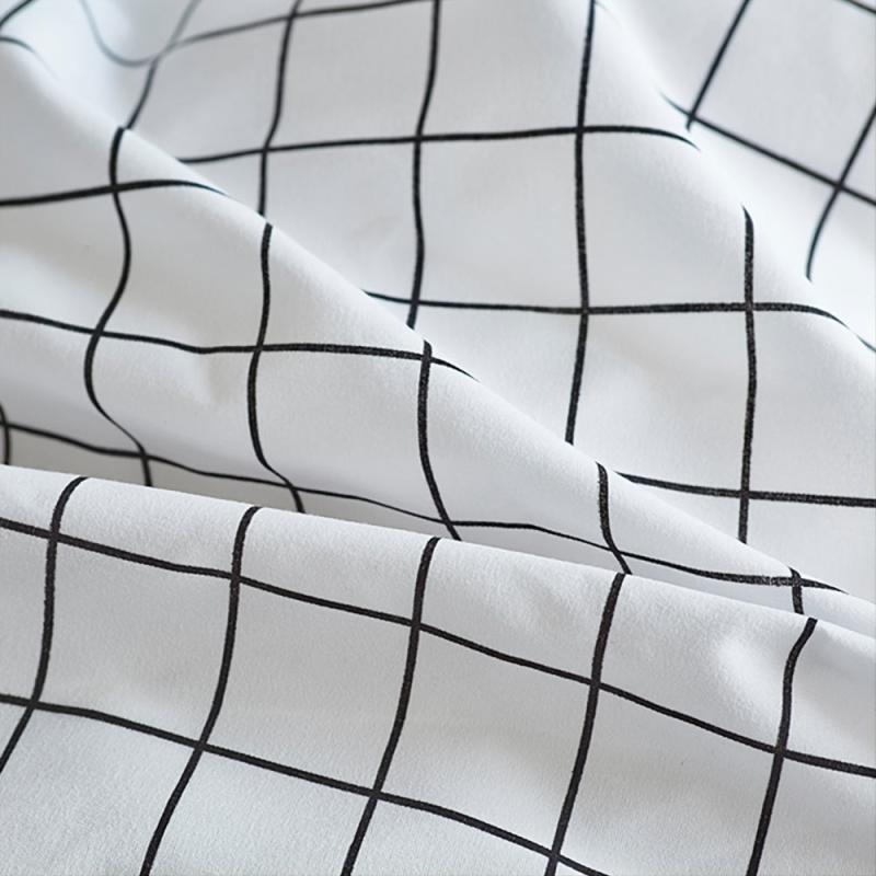 Thin Line Plaid Pattern Duvet Cover Set