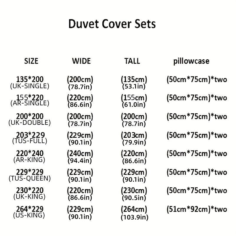 3pcs Geometric Print Bedding Set Soft Duvet Cover Gift