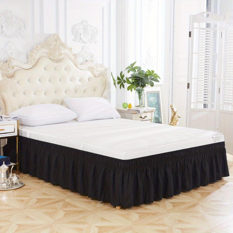 1pc Pure Elastic Bed Skirt Soft Bedding Lotus Leaf Edge