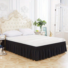 1pc Pure Elastic Bed Skirt Soft Bedding Lotus Leaf Edge