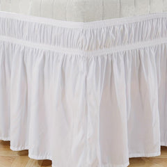 1pc Pure Elastic Bed Skirt Soft Bedding Lotus Leaf Edge