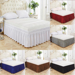 1pc Pure Elastic Bed Skirt Soft Bedding Lotus Leaf Edge