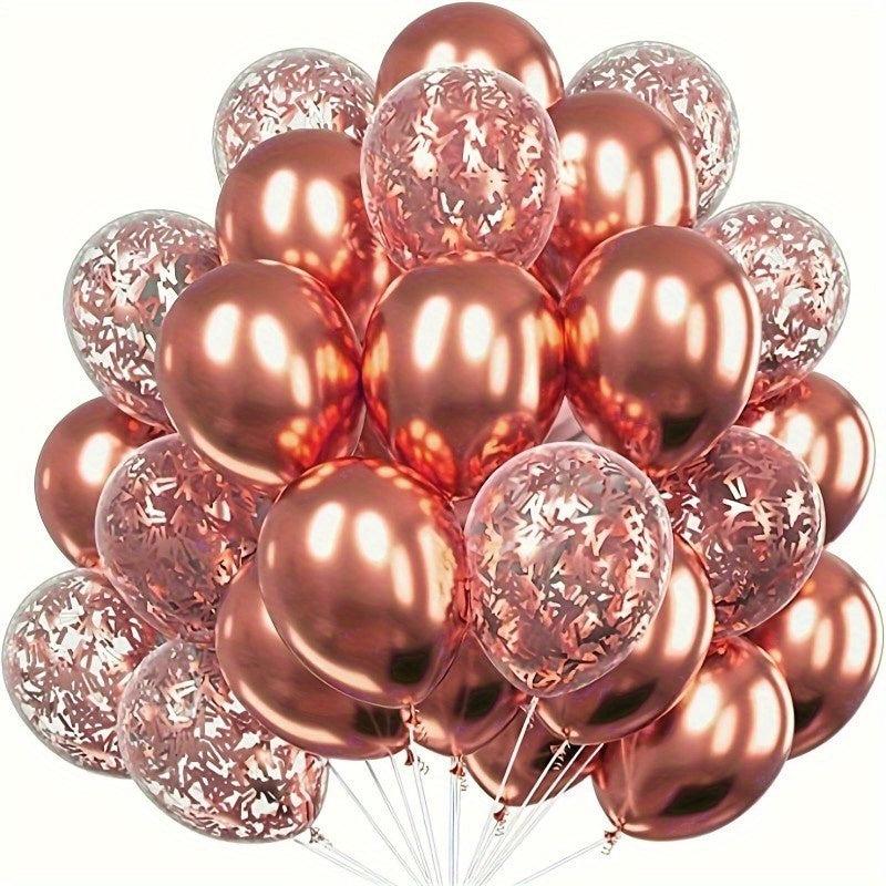 30pcs Transparent Metal Colored Latex Balloons for Weddings and Parties