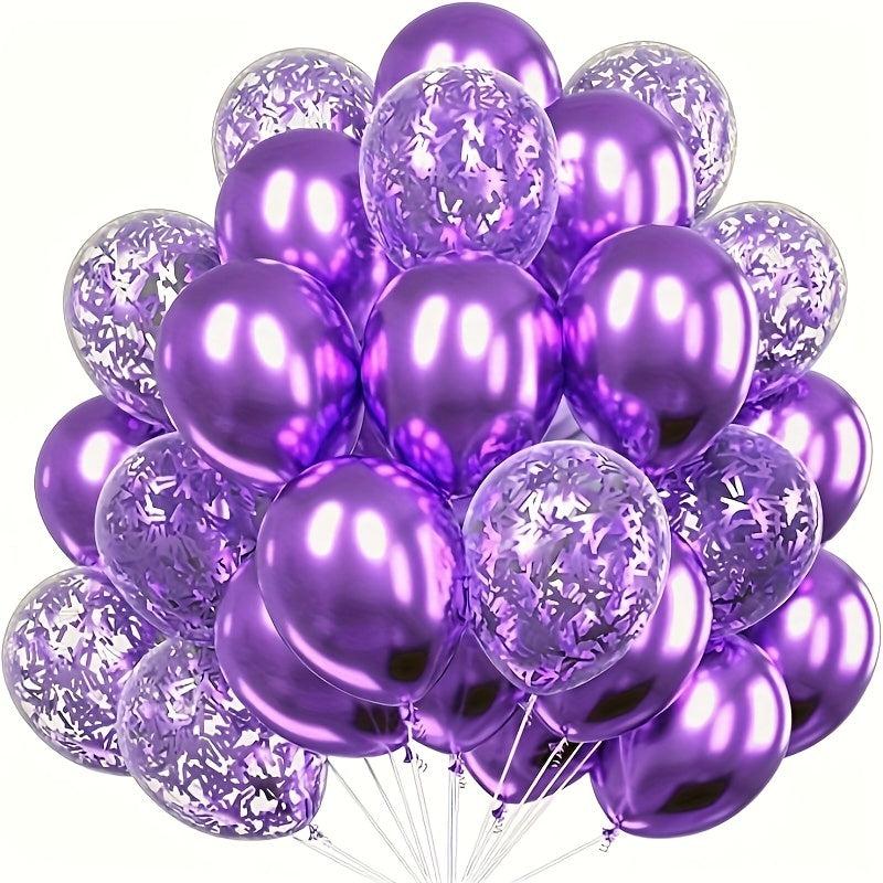 30pcs Transparent Metal Colored Latex Balloons for Weddings and Parties