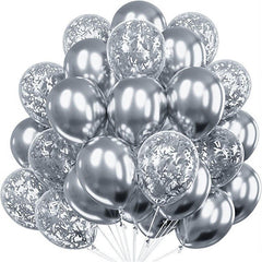 30pcs Transparent Metal Colored Latex Balloons for Weddings and Parties