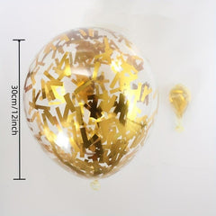 30pcs Transparent Metal Colored Latex Balloons for Weddings and Parties