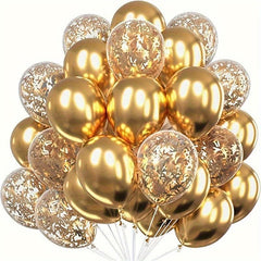 30pcs Transparent Metal Colored Latex Balloons for Weddings and Parties