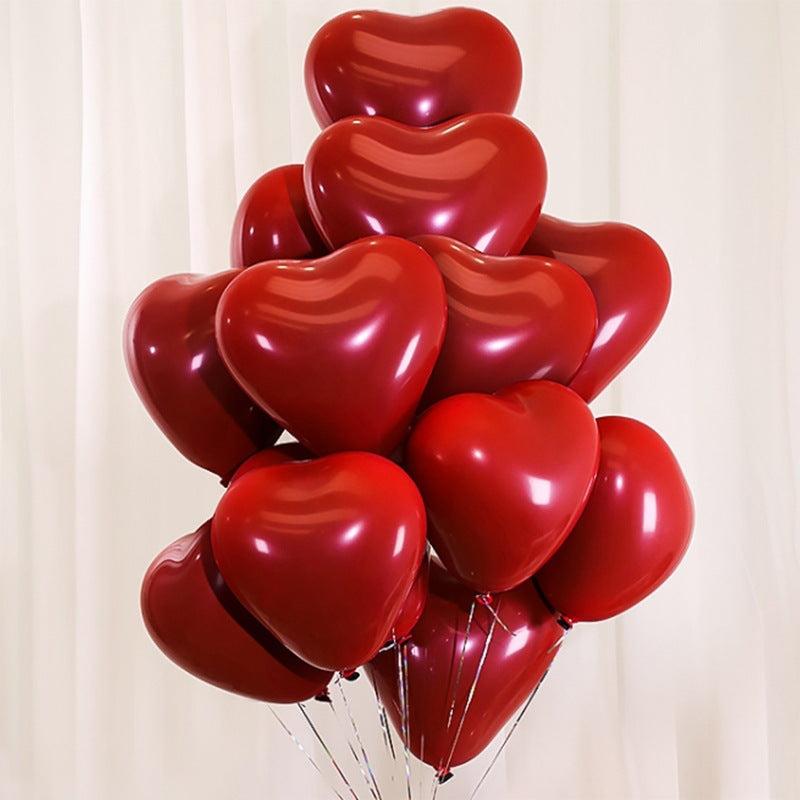 10pcs Heart Balloon Red Pink Latex Love Proposal Wedding Party Supplies