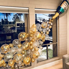 Champagne Bottle Balloon Garland Arch Set Happy Year Decoration