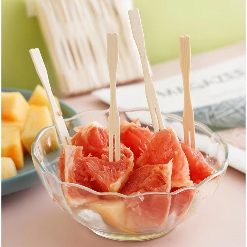100pcs Disposable Fruit Fork Set Mini Fork Birthday Party Supplies