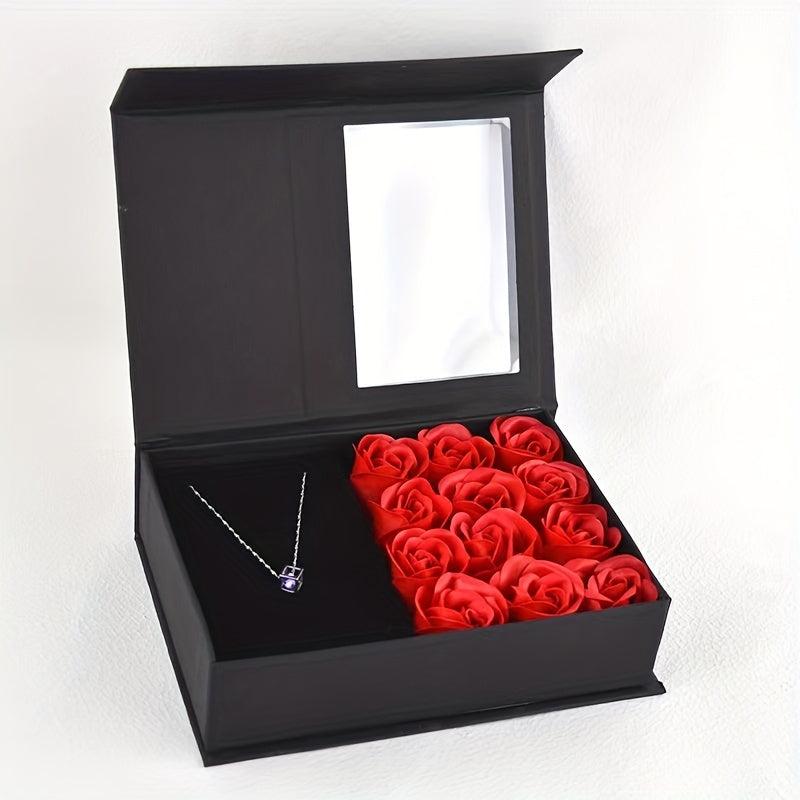 Simulation Roses Decor Jewelry Box Flower Jewelry Goodie Boxes