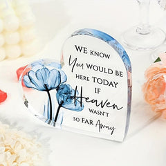 Heart Acrylic Sign Love Memories Wedding Memorial Table Photo Balloon Party