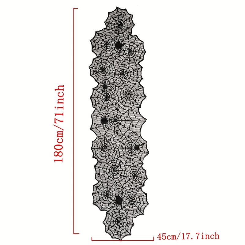 Gothic Halloween Lace Table Runner 44x180cm