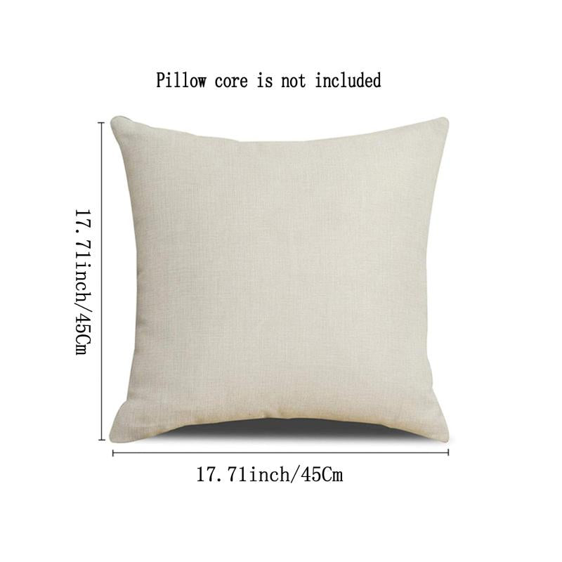 Geometric Tree Printed Linen Cushion Cover for Home Decor