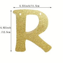 Golden Glitter 'Holy Shit You're Old' Birthday Banner 30th-90th