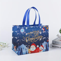 6pcs Gilding Christmas Gift Bags Reusable Handles
