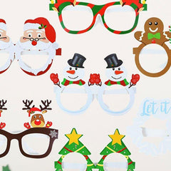 9pcs Festive Glasses for Christmas Birthdays Weddings Parties Perfect Photo Prop