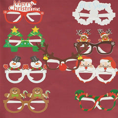9pcs Festive Glasses for Christmas Birthdays Weddings Parties Perfect Photo Prop