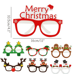 9pcs Festive Glasses for Christmas Birthdays Weddings Parties Perfect Photo Prop