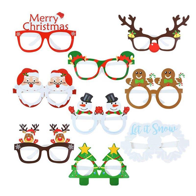 9pcs Festive Glasses for Christmas Birthdays Weddings Parties Perfect Photo Prop