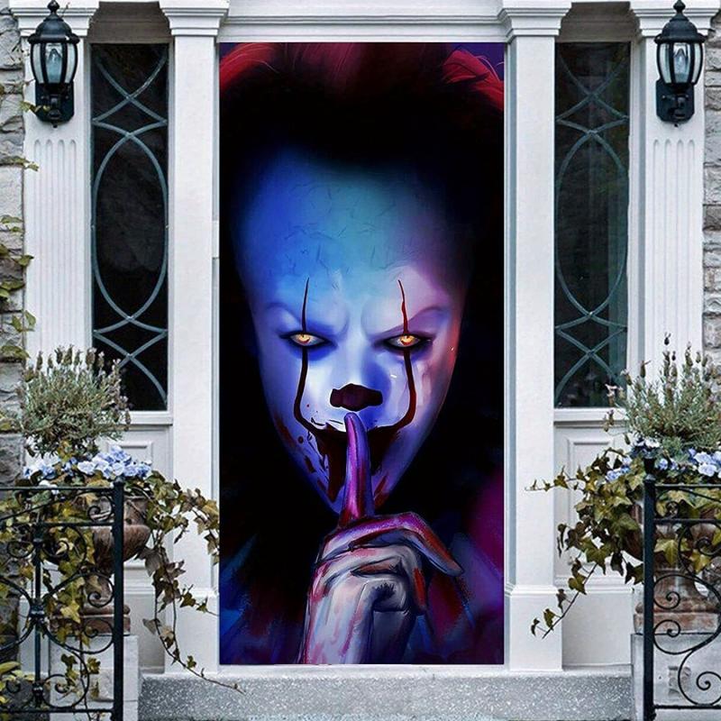 Clown Halloween Banner Decoration Trick Or Treat Horror Scary Backdrop