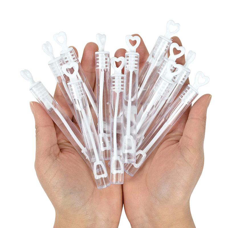 Love Heart Wand Tube Bubble Soap Bottle Wedding Baby Shower Favor