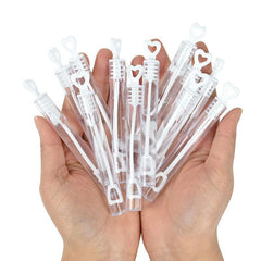 Love Heart Wand Tube Bubble Soap Bottle Wedding Baby Shower Favor