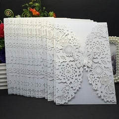 Laser Cut Butterfly Invitation Cards for Wedding and Events