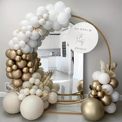 Boho Balloon Garland Kit Sand Beige Golden Bridal Shower Wedding