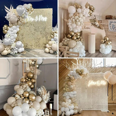 Boho Balloon Garland Kit Sand Beige Golden Bridal Shower Wedding