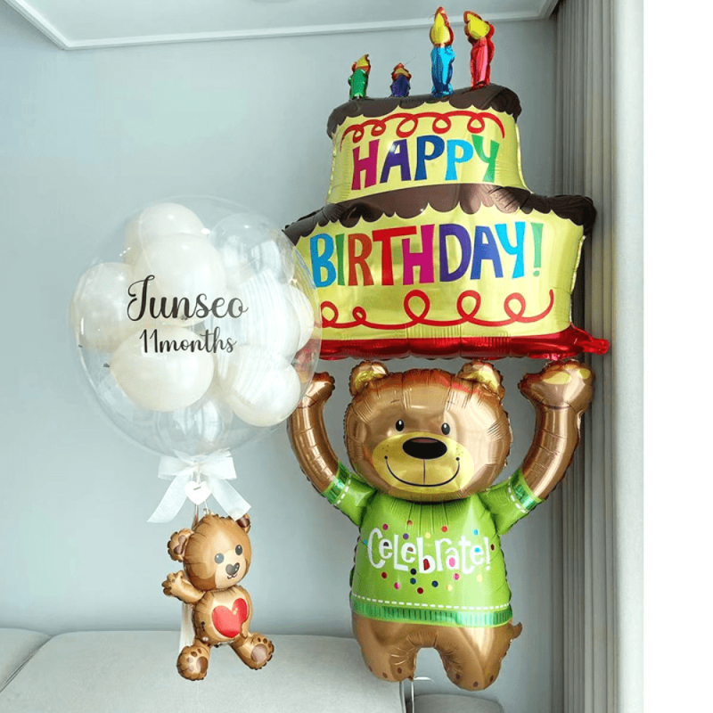 Happy Birthday Cake Foil Balloons for Girls and Boys Birthdays