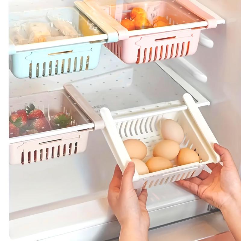 Retractable Refrigerator Storage Rack Fresh Box Household Supplies
