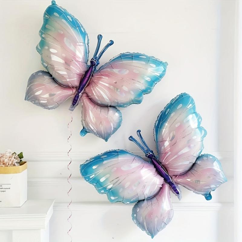 11pcs Purple Butterfly Foil Balloons Number Ballons Happy Birthday Party Decorat