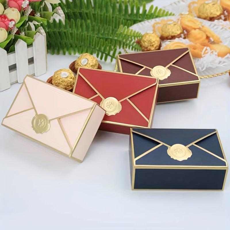 Envelope Shape Box DIY Stamp Candy Chocolate Packaging Party Favors